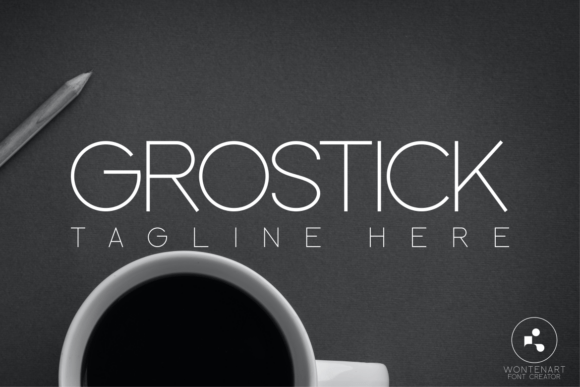 Grostick Font PNG with transparent background - Preview 1