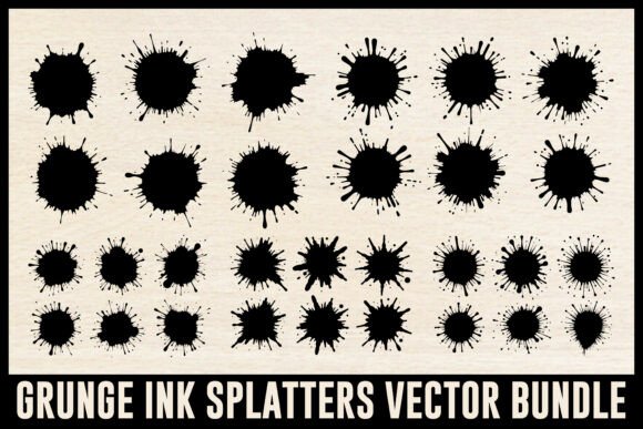 🔥 Grunge Ink Splatters SVG Bundle Graphic Crafts By Arifin Vector Studio
