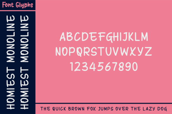 Homiest Monoline Font PNG with transparent background - Preview 3
