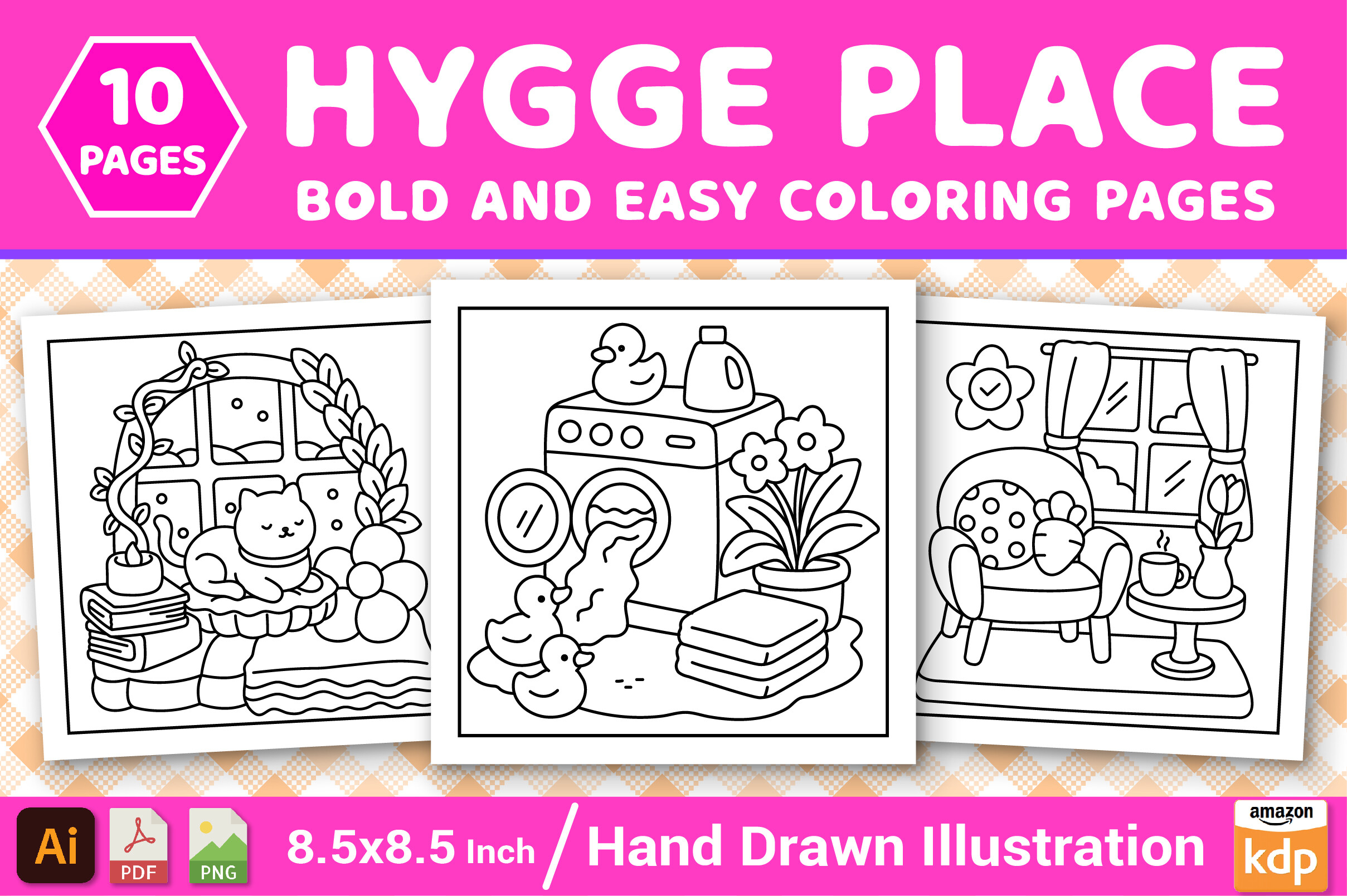 Hygge Place Bold and Easy Coloring Pages