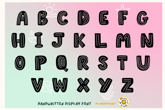 Lazy Beach Font PNG with transparent background - Preview 1
