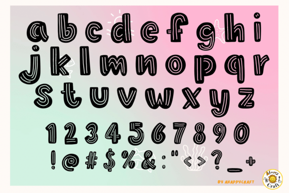 Lazy Beach Font PNG with transparent background - Preview 4