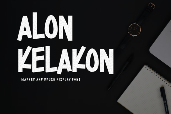 Marker Quicked Font PNG with transparent background - Preview 1