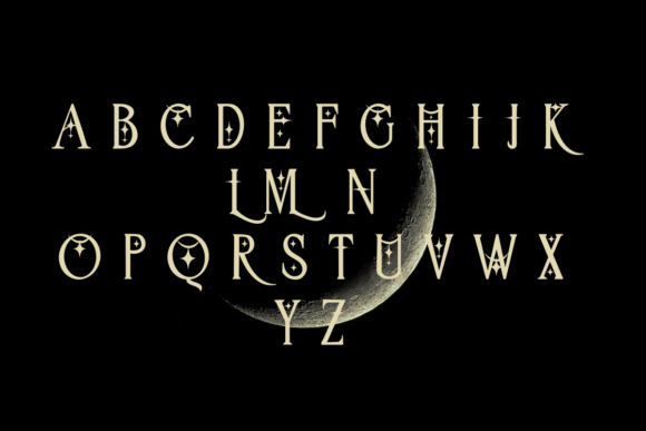New Moon Font PNG with transparent background - Preview 1