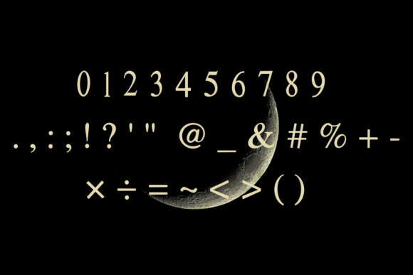 New Moon Font PNG with transparent background - Preview 3
