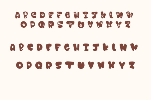 Paws Animal Font PNG with transparent background - Preview 1