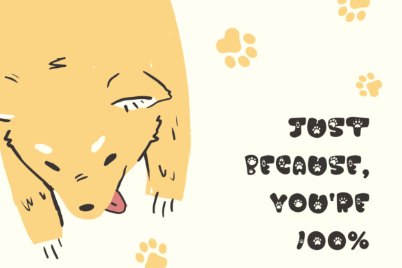 Paws Animal Font PNG with transparent background - Preview 4