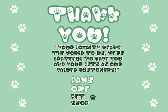 Paws Animal Font PNG with transparent background - Preview 5