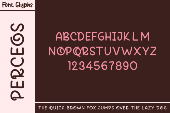 Perceos Font PNG with transparent background - Preview 3