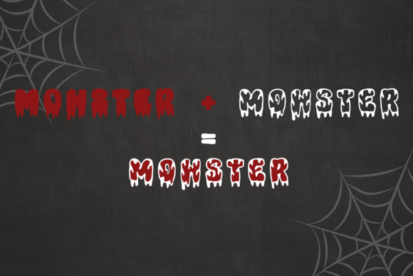 Retro Monster Font PNG with transparent background - Preview 2