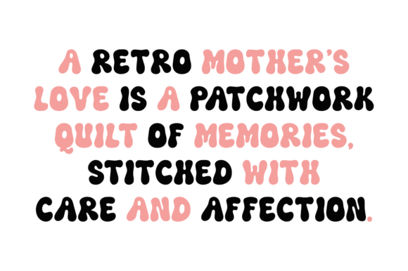 Retro Mother Font PNG with transparent background - Preview 2