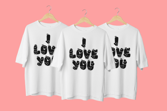 Retro Valentine Font PNG with transparent background - Preview 5