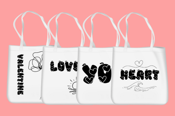 Retro Valentine Font PNG with transparent background - Preview 6
