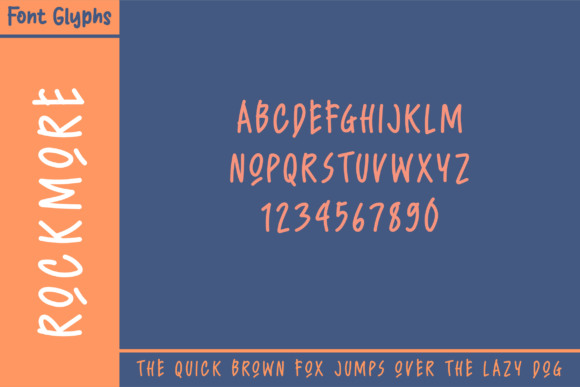 Rockmore Font PNG with transparent background - Preview 3