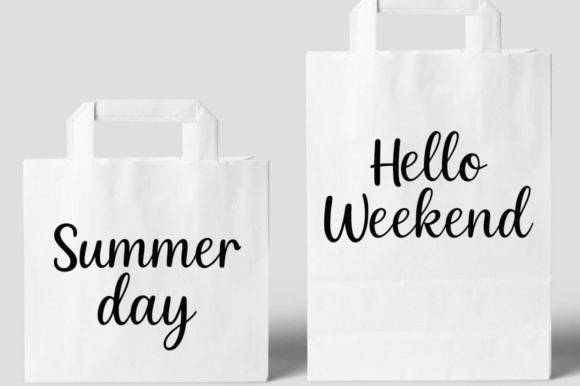 Saturday Vibes Font PNG with transparent background - Preview 3