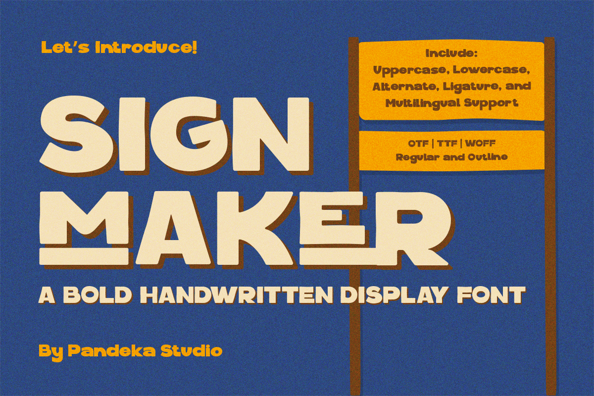 Signmaker preview, signage-oriented font