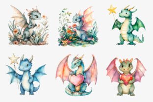 Watercolor Dragon Clipart Graphic by inpixell.studio · Creative Fabrica