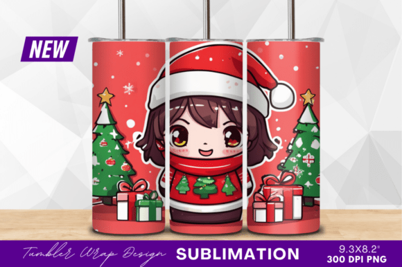 Anime Girl Christmas Trees Gifts Tumbler