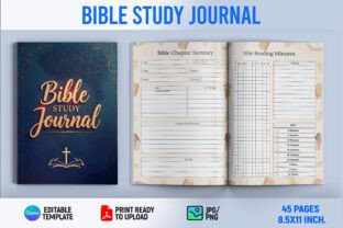 Bible Study Journal Canva Template Graphic by Book2Bees · Creative Fabrica