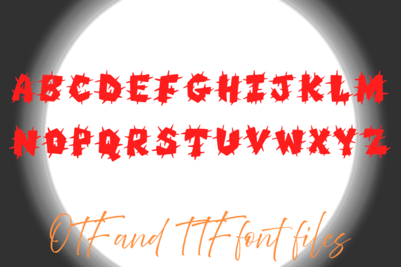 Chunky Barb Wire Font PNG with transparent background - Preview 1