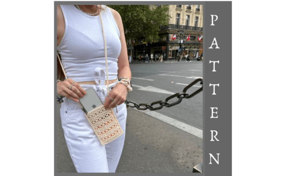 Crochet Raffia Phone Bag Pattern - free crochet bag pattern