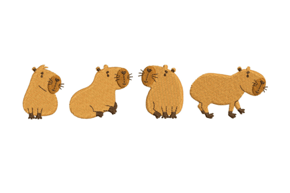 Cute Capybara Lineup Design