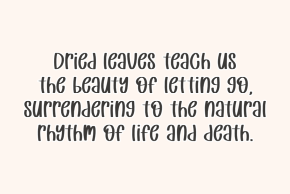 Dried Leaves Font - Preview 1