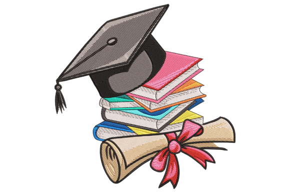 Graduation Cap and Books
