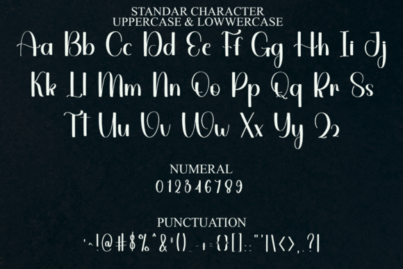 Midnight Birthday Font PNG with transparent background - Preview 2