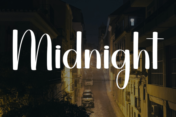 Midnight Birthday Font PNG with transparent background - Preview 6