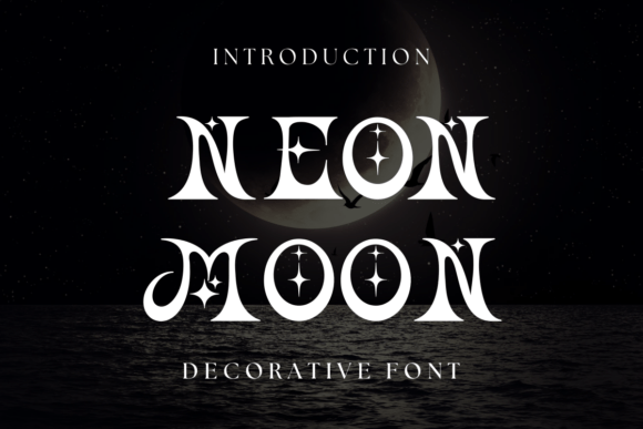 Neon Moon Font by Nun Sukhwan · Creative Fabrica font preview