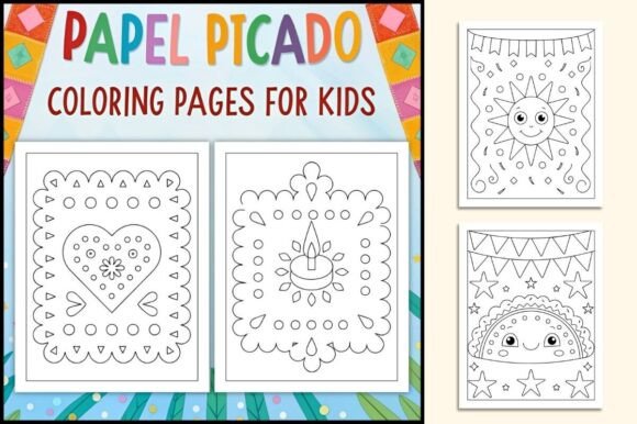 Papel Picado Coloring Pages for Kids