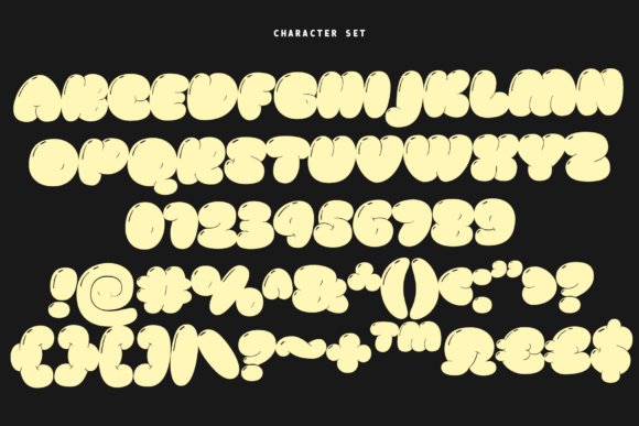 Pluffy Loon Font PNG with transparent background - Preview 4