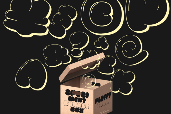 Pluffy Loon Font PNG with transparent background - Preview 5