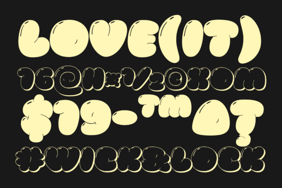 Pluffy Loon Font PNG with transparent background - Preview 6