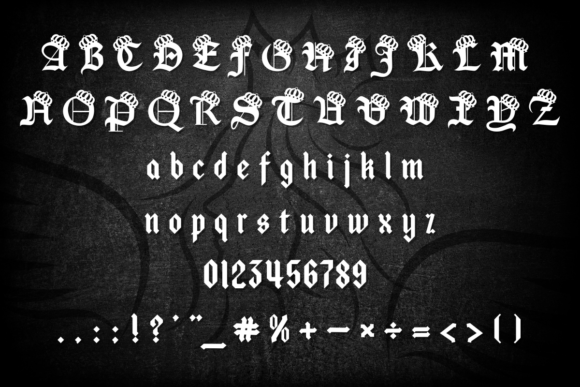 Queen Old English Font PNG with transparent background - Preview 1