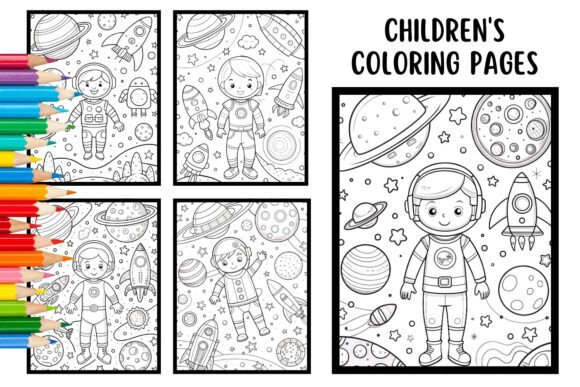 12 Children's Coloring. Pages. Kids