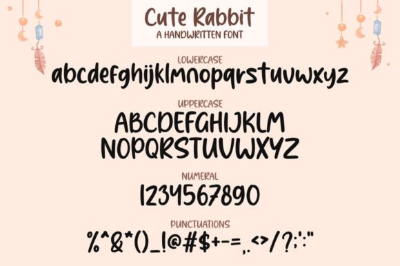 Cute Rabbit Font - Preview 6