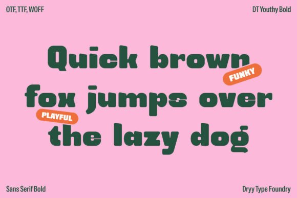 Dt Youthy Bold Font font preview - 3