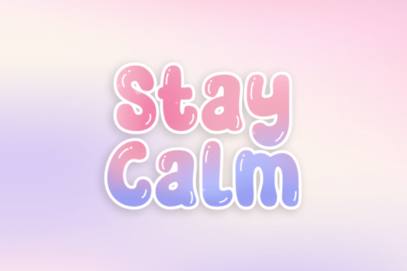 Handy Bubble Font PNG with transparent background - Preview 1