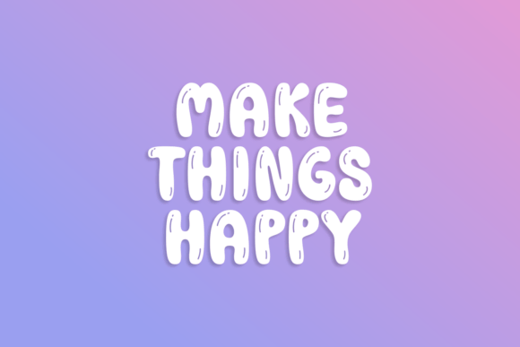 Handy Bubble Font PNG with transparent background - Preview 2