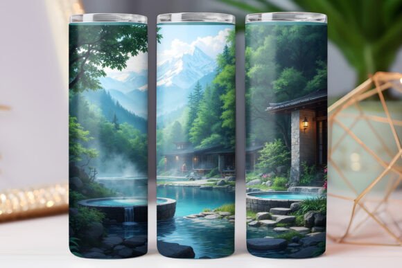 Japanese Nature Anime Tumbler Wraps 20oz