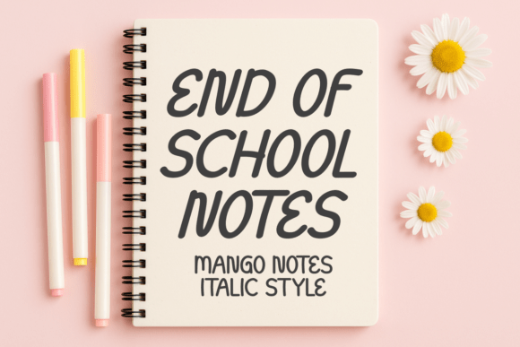 Mango Notes Font PNG with transparent background - Preview 2