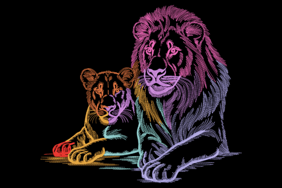 Rainbow Lion Head