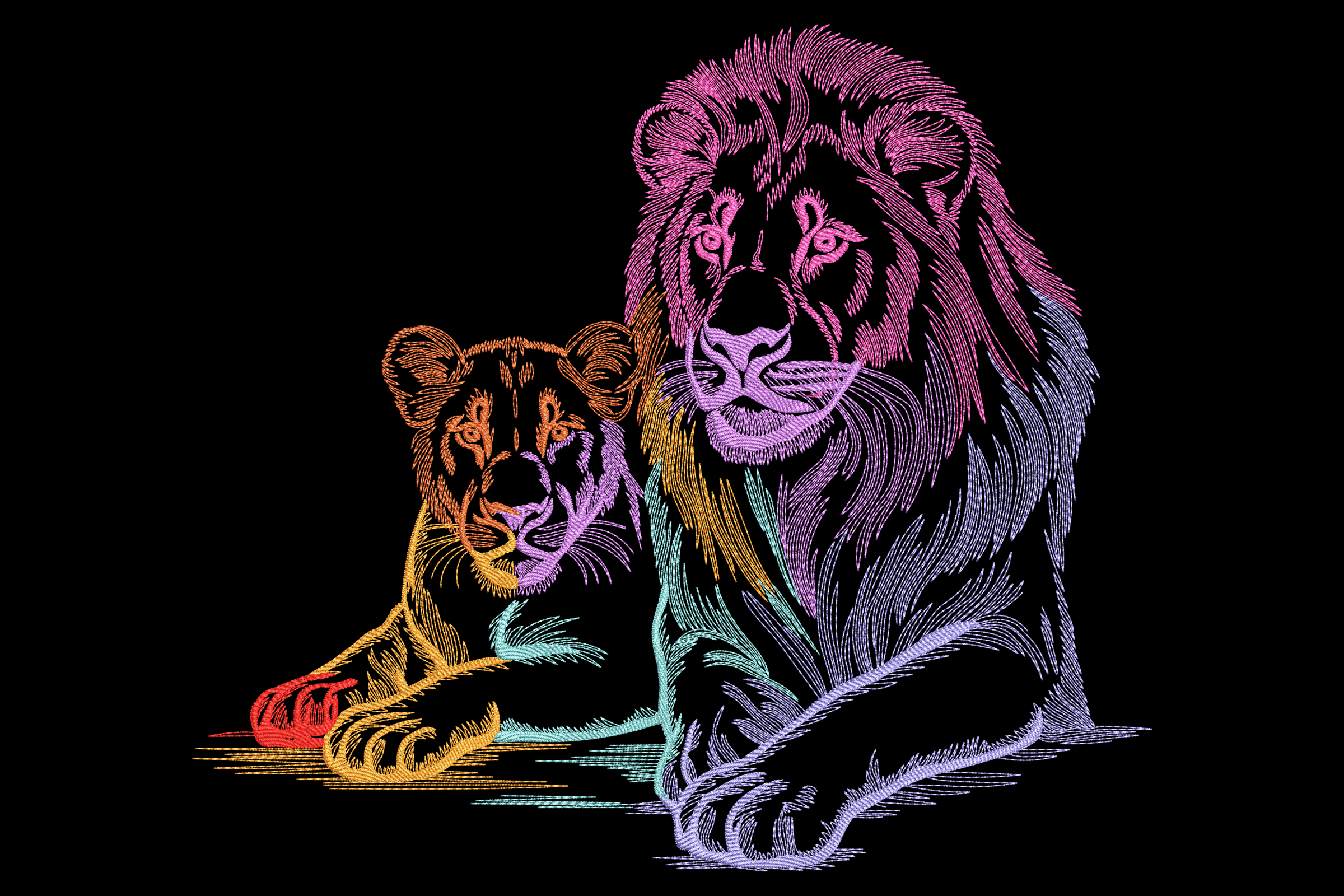 Rainbow Lion Head