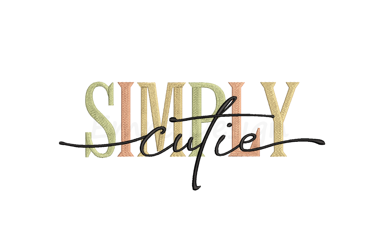 Simply Cutie Embroidery Design