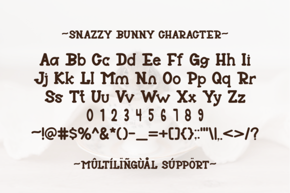 Snazzy Bunny Font PNG with transparent background - Preview 5
