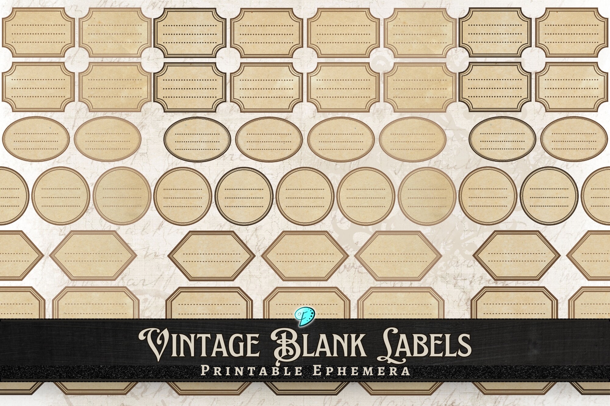 Vintage Blank Printable Labels