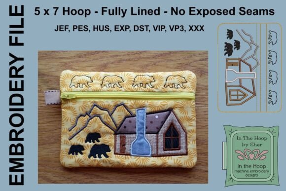 Cabin Life Zipper Bag