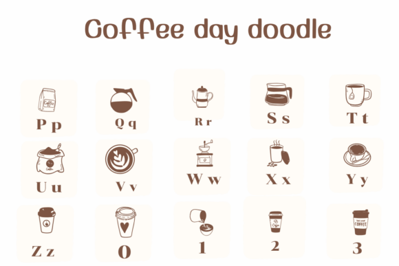Coffee Day Doodle Font - Preview 2
